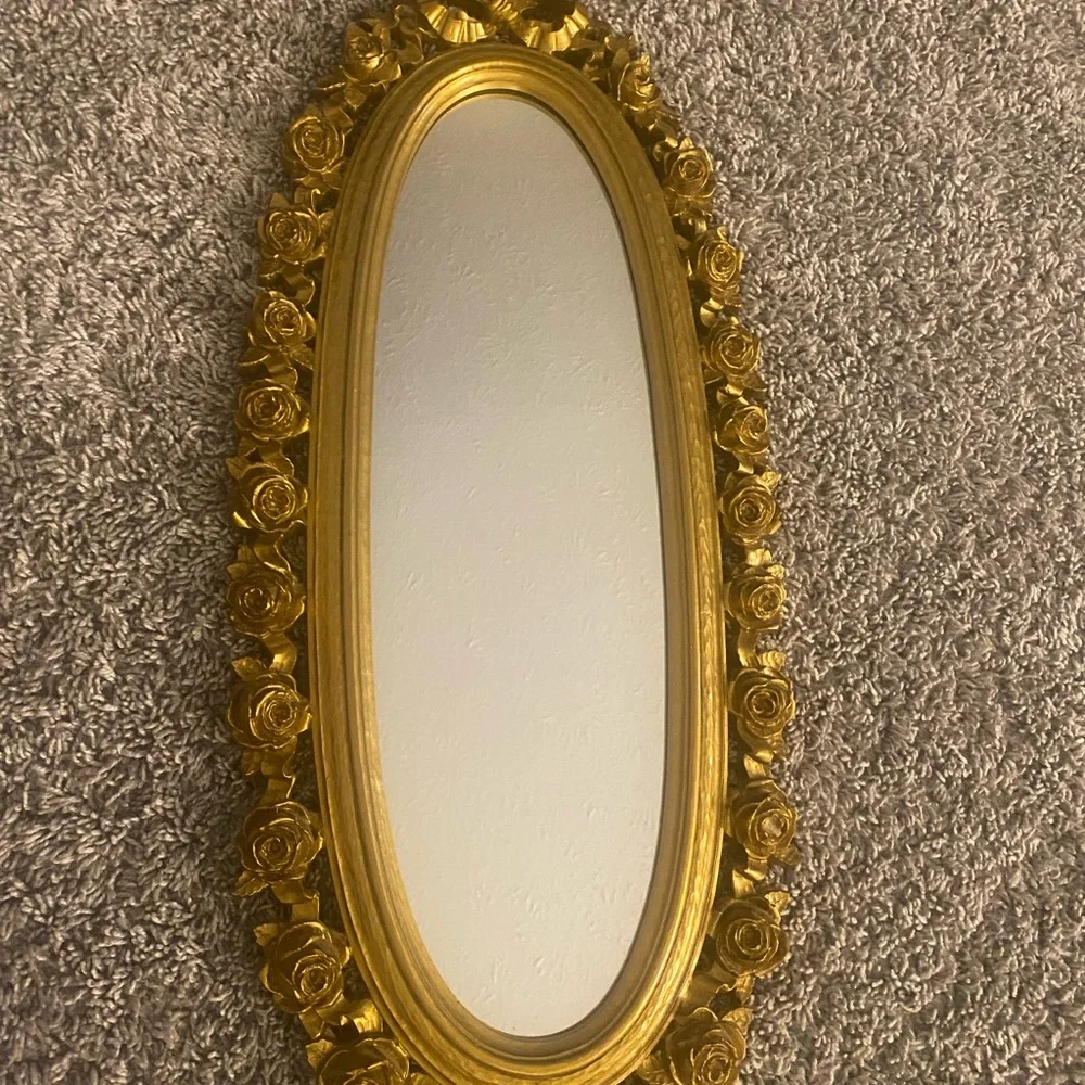 vintage Syroco gold plastic wall mirror